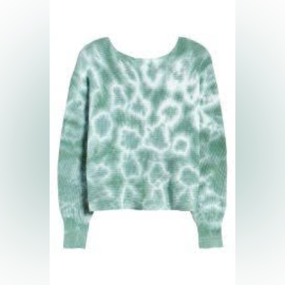 BP Tie Dye Sweater in Green and White